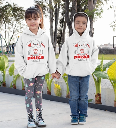 Bluza z kapturem dziecięca MAŁE POLSKIE SERCE